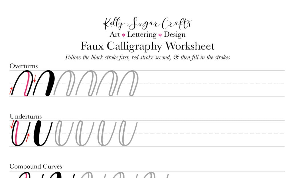 12 Free Calligraphy Practice Sheets