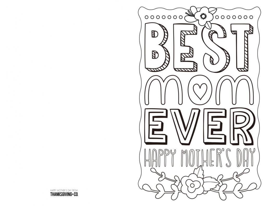 Free Printable Mothers Day Cards To Color