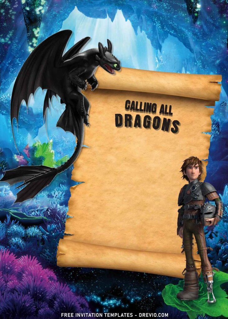 How To Train Your Dragon Birthday Invitations Printable Free
