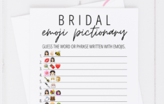 Bridal Emoji Pictionary Free Printable Bridal Shower Games Free Printables Free Bridal Shower Games Printable Bridal Shower Games