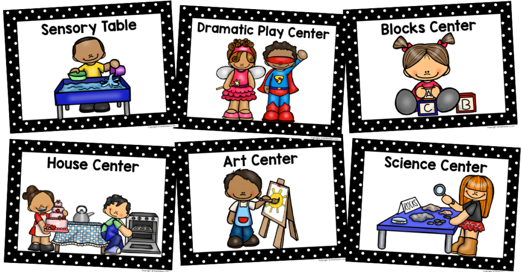 Free Printable Center Signs For Pre K