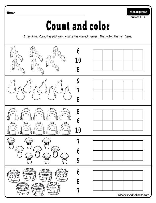 Fall Counting 1 10 Worksheets FREE Printable For Kindergarten Kindergarten Math Free Math Counting Worksheets Kindergarten Math Worksheets Free