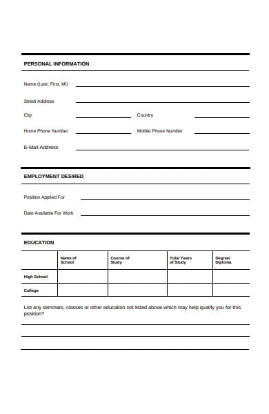 Free Printable Hr Forms