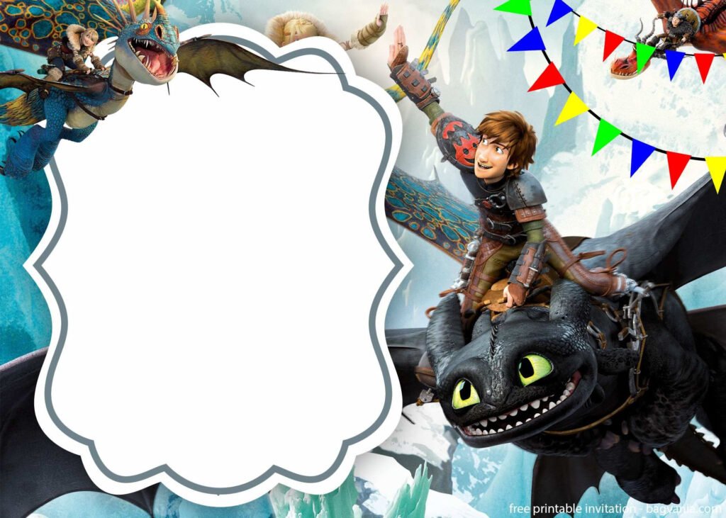 Free Download How To Train Your Dragon Invitation Dragon Birthday Invitations Dragon Birthday Parties Dragon Party