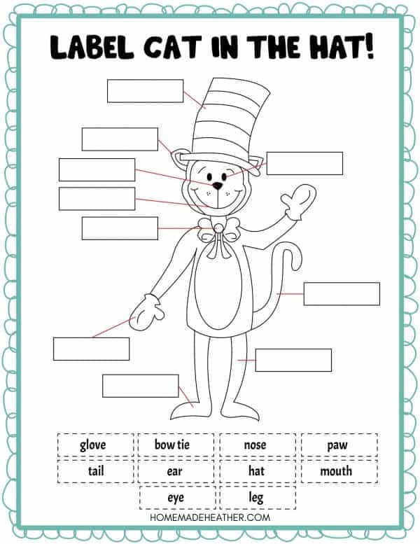 Free Dr Seuss Cat In The Hat Printables Homemade Heather