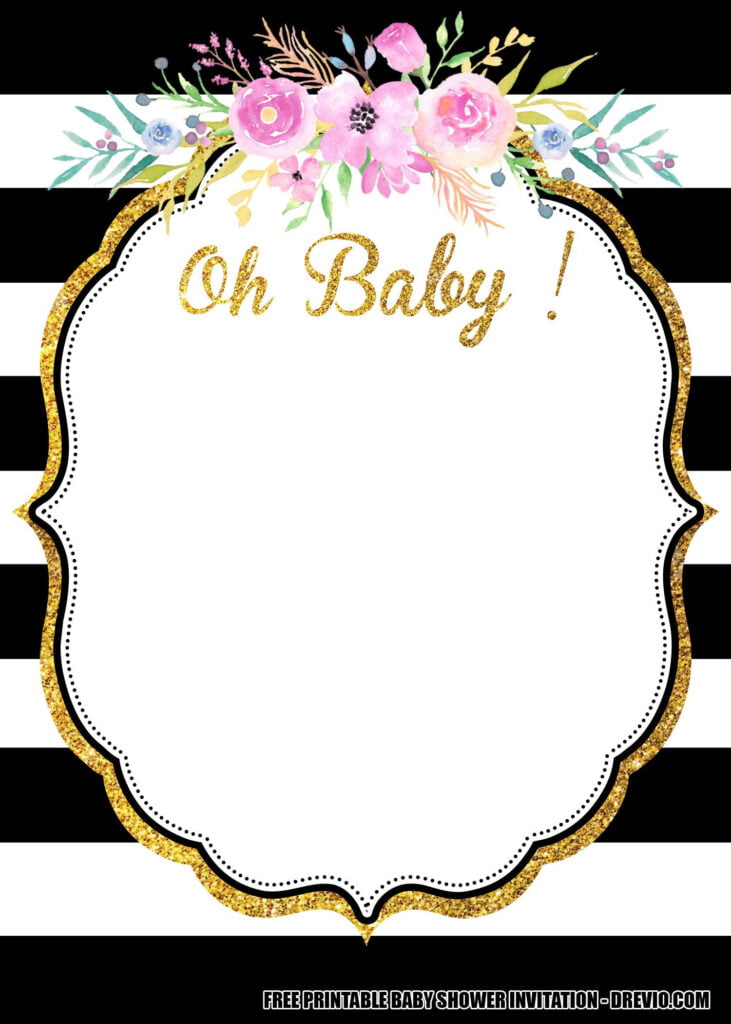 FREE Flower Baby Shower Invitation Templates Downloadable Printable Baby Shower Invitations Baby Shower Invitations Flower Baby Shower Invites