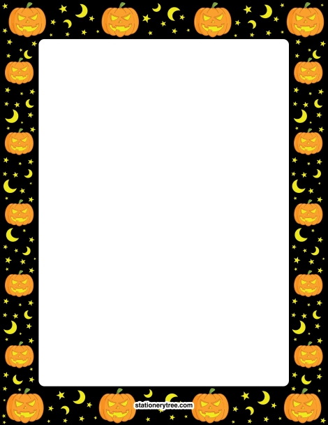 Free Printable Halloween Stationery Borders