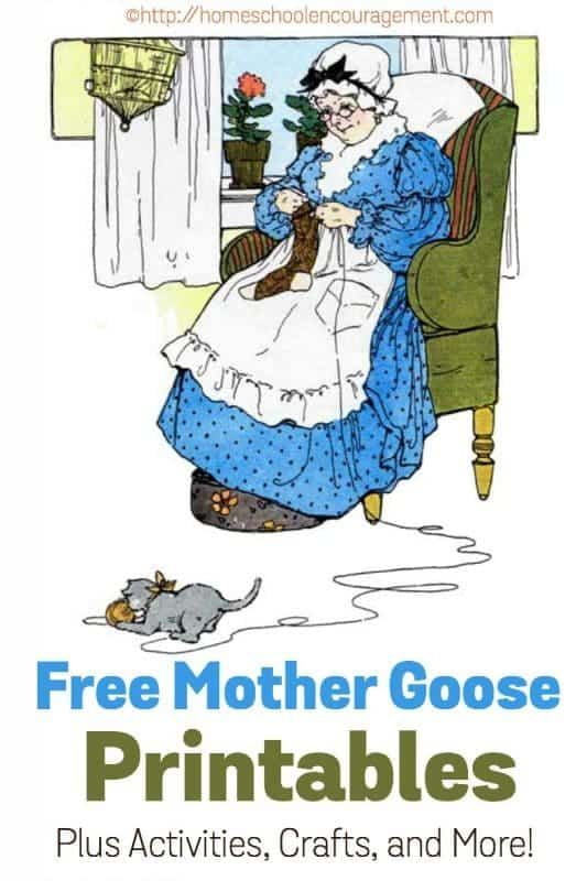 Free Mother Goose Printables Plus Crafts Activities And More Mother Goose Nursery Rhymes Preschool Preschool Themes