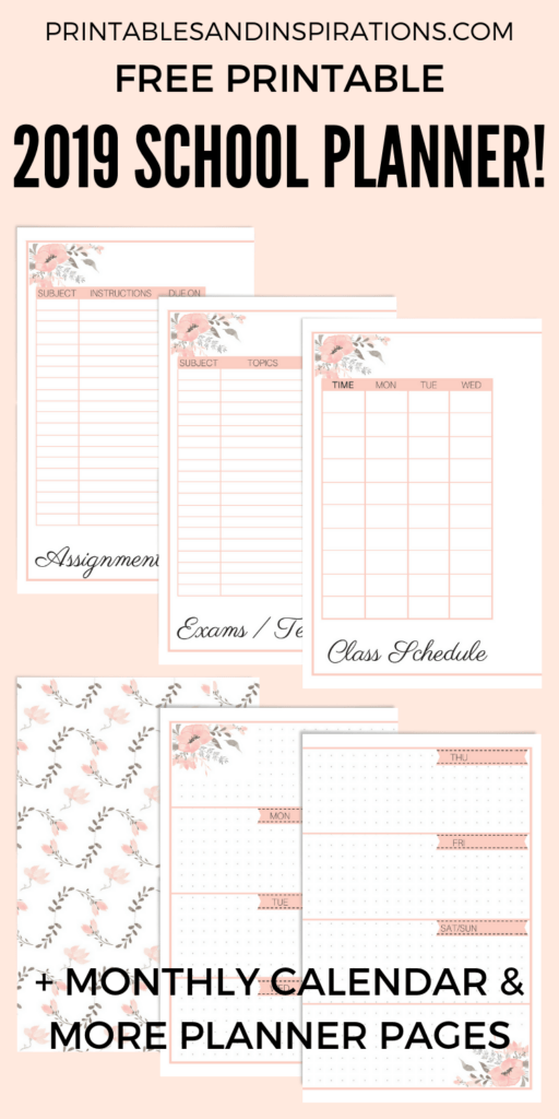 Free Printable 2022 2023 School Planner Printables And Inspirations School Planner Printables Study Planner Printable School Planner