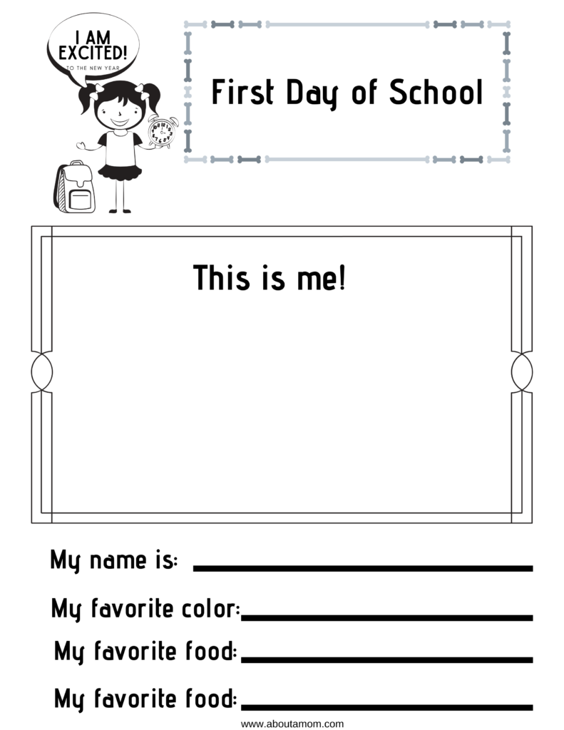 Free Printable Back To School Worksheets About A Mom