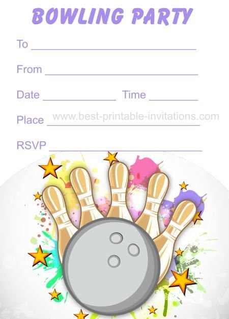Free Printable Bowling Invitations Bowling Birthday Party Invitations Bowling Birthday Party Bowling Party Invitations