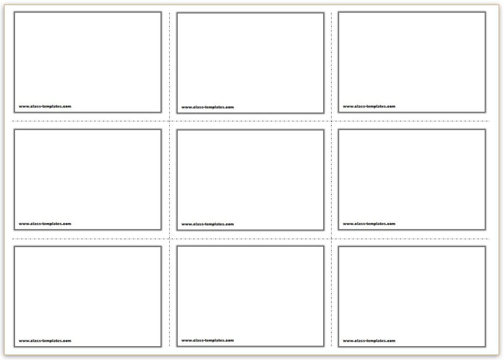 Free Printable Flash Cards Template