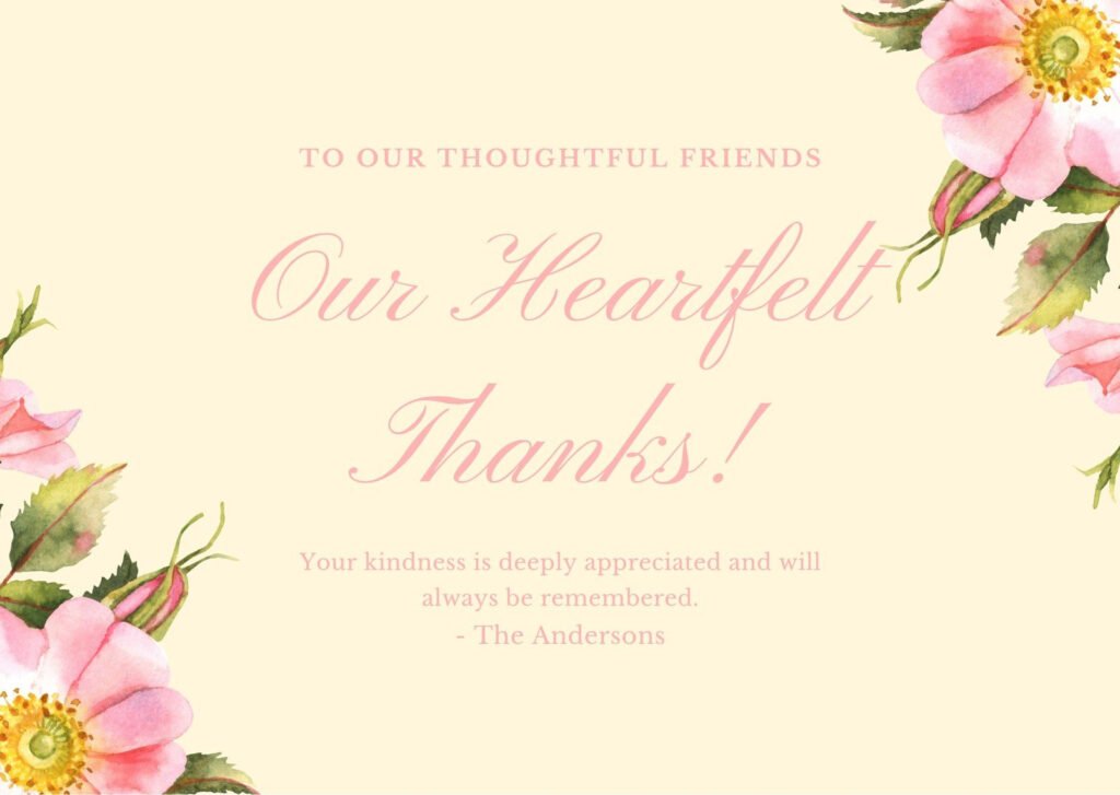 Free Printable Funeral Thank You Card Templates To Customize Canva