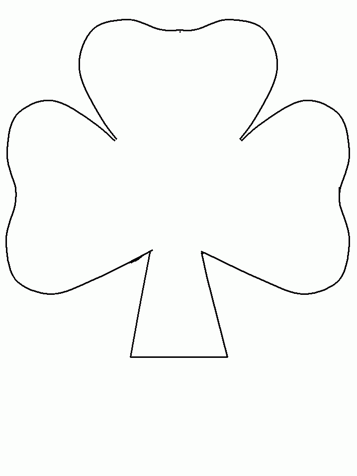 Free Printable Shamrock Template Coloring Home