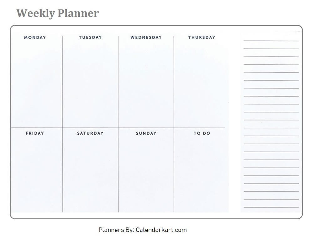 Free Printable Weekly Planner Templates 