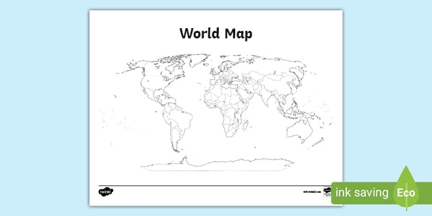 FREE Printable World Map For Kids Geography Resources