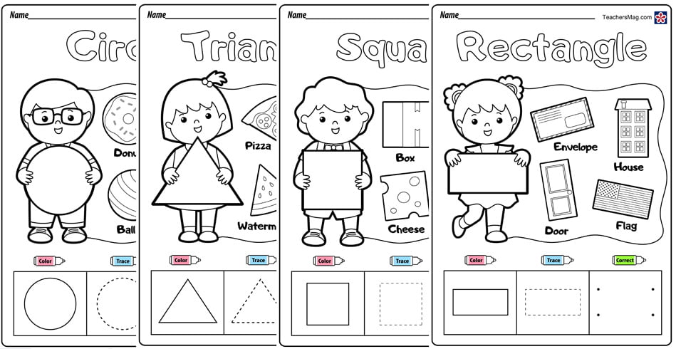Free Printable Shapes Worksheets For Kindergarten