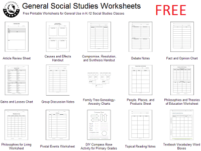 Free Printable Social Studies Worksheets