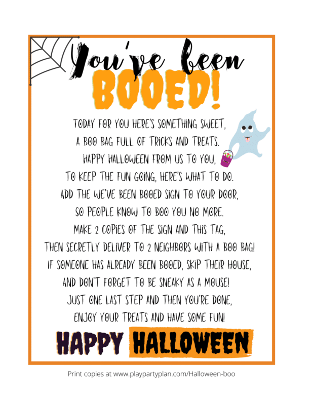 Free You ve Been Booed Signs Halloween Boo Ideas Play Party Plan