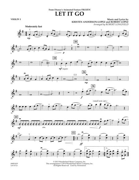 Let It Go Violin 1 By Kristen Anderson Lopez Digital Sheet Music For Individual Instrument Part Download Print HX 286850 Sheet Music Plus