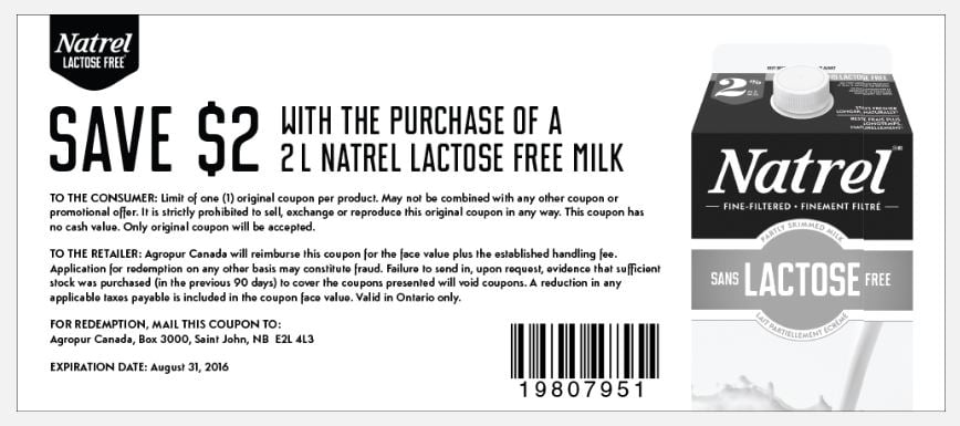 Natrel Lactose free Milk Details