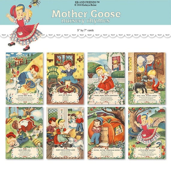 Free Printable Mother Goose Nursery Rhymes