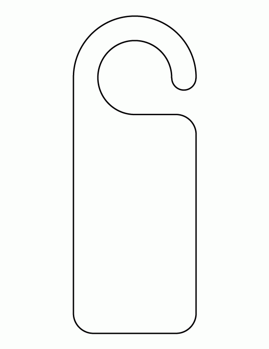 Free Printable Door Knob Hanger Template