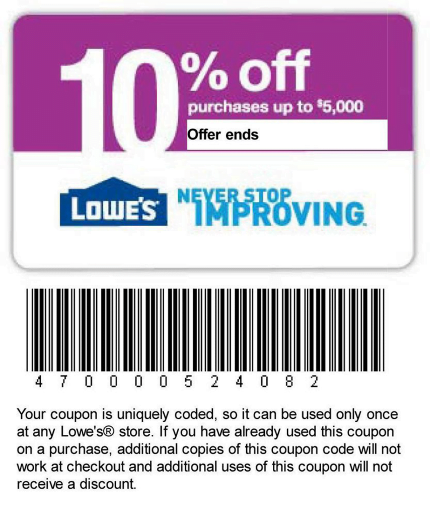 Printable Lowes Coupon 20 Off 10 Off Codes June 2022 Lowes Coupon Lowes Coupon Code Free Printable Coupons
