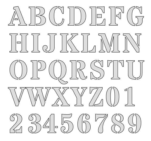 Printable Stencils Free Alphabet Font And Letter Templates DIY Projects Patterns Monograms Designs Templates