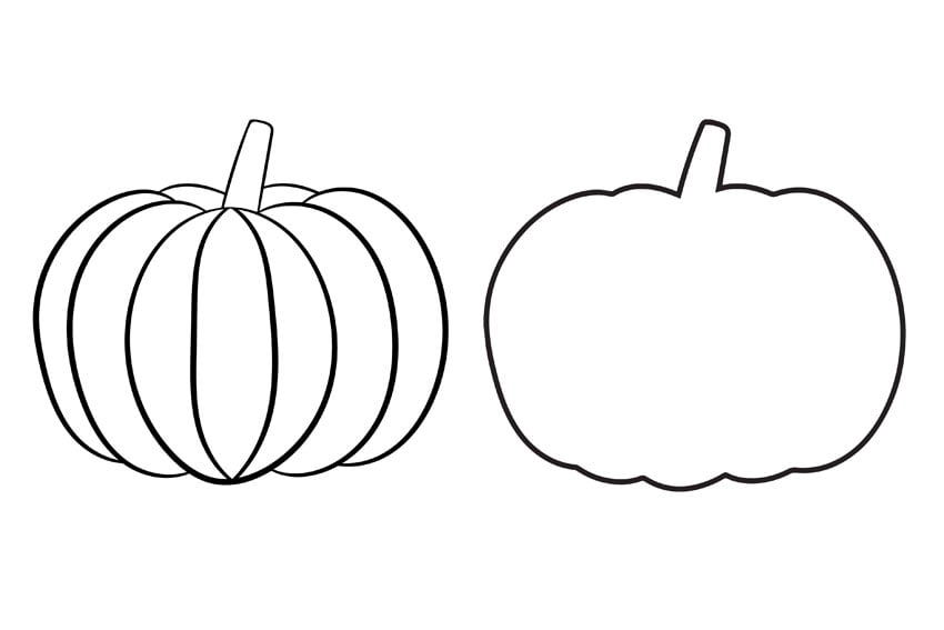 Pumpkin Template Free Printable Pumpkin Outlines One Little Project