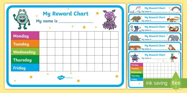  Reward Charts Printable Classroom Management Resources