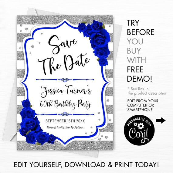 Free Printable Save The Date Birthday Invitations