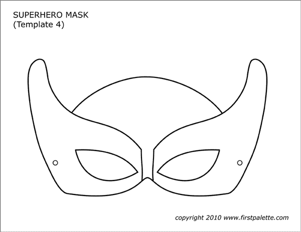 Superhero Mask Templates Free Printable Templates Coloring Pages FirstPalette