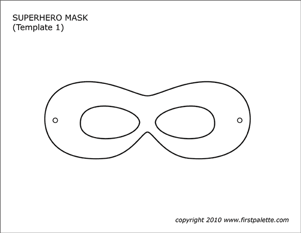 Superhero Mask Templates Free Printable Templates Coloring Pages FirstPalette