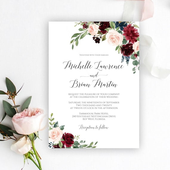 Free Printable Wedding Invitation Kits