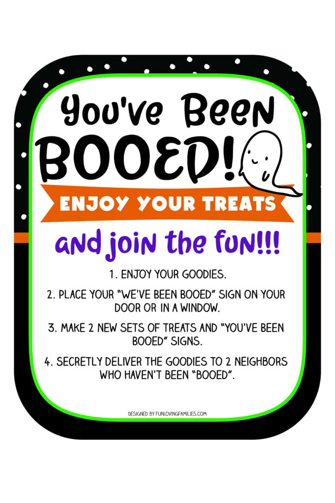 You've Been Booed Sign Printable Free