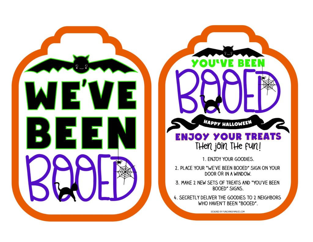 Free You've Been Booed Printable Pdf