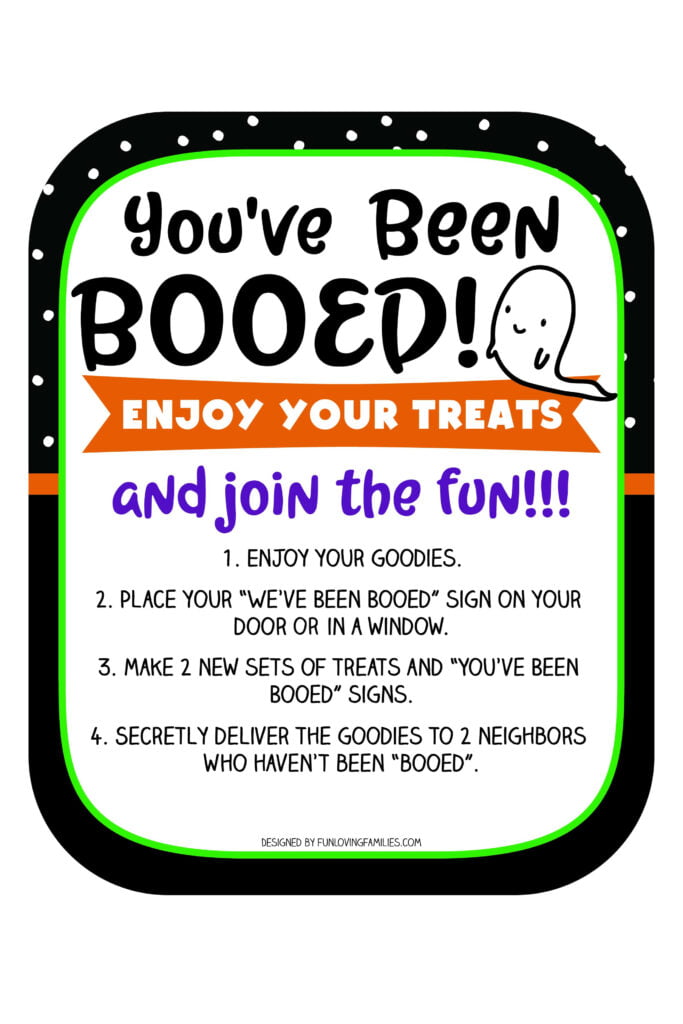 Printable You've Been Booed Free