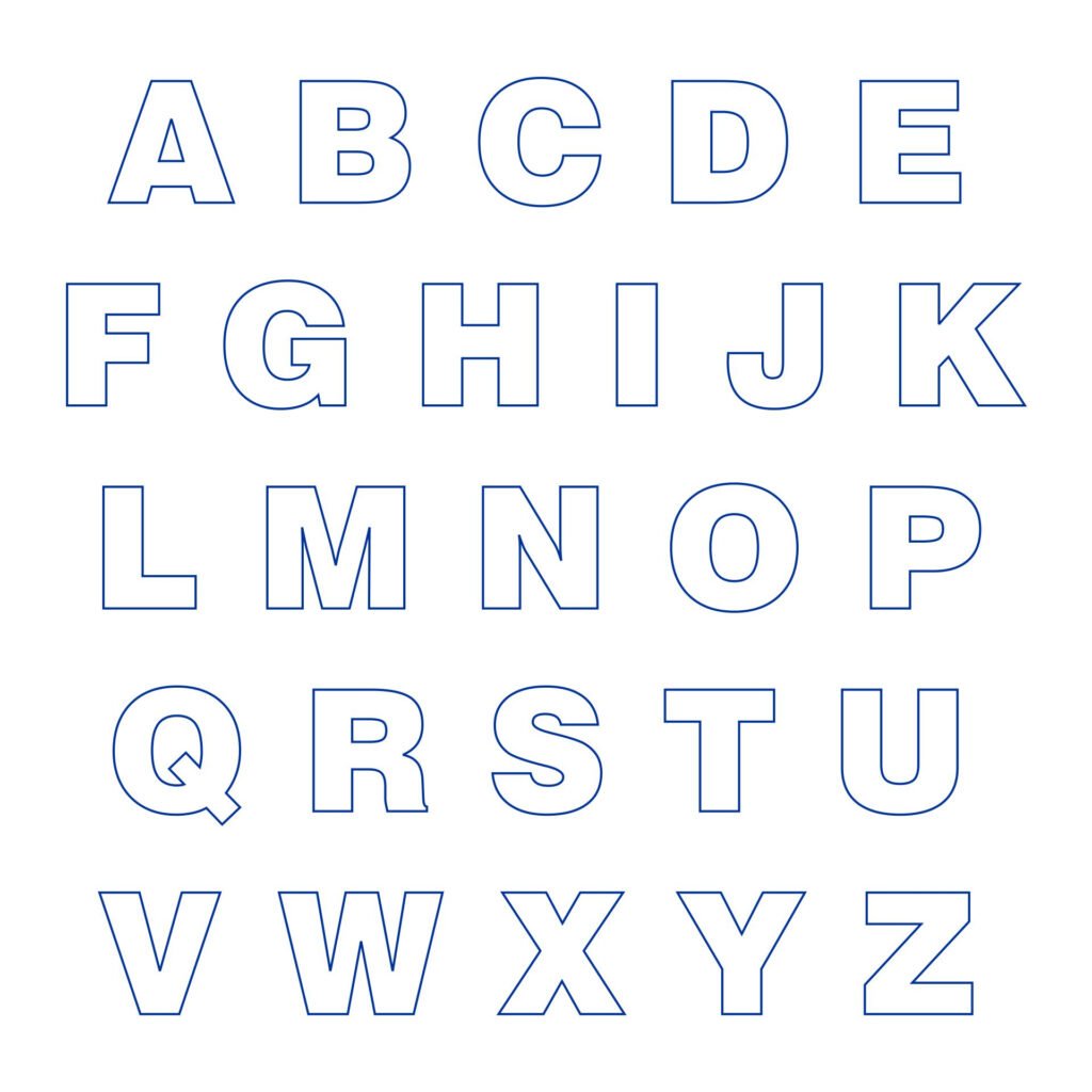 Alphabet Letter Cut Out Template Free Printable