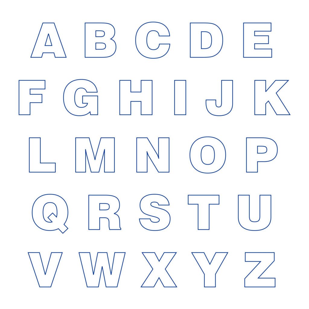 Alphabet Letter Cut Out Template Free Printable