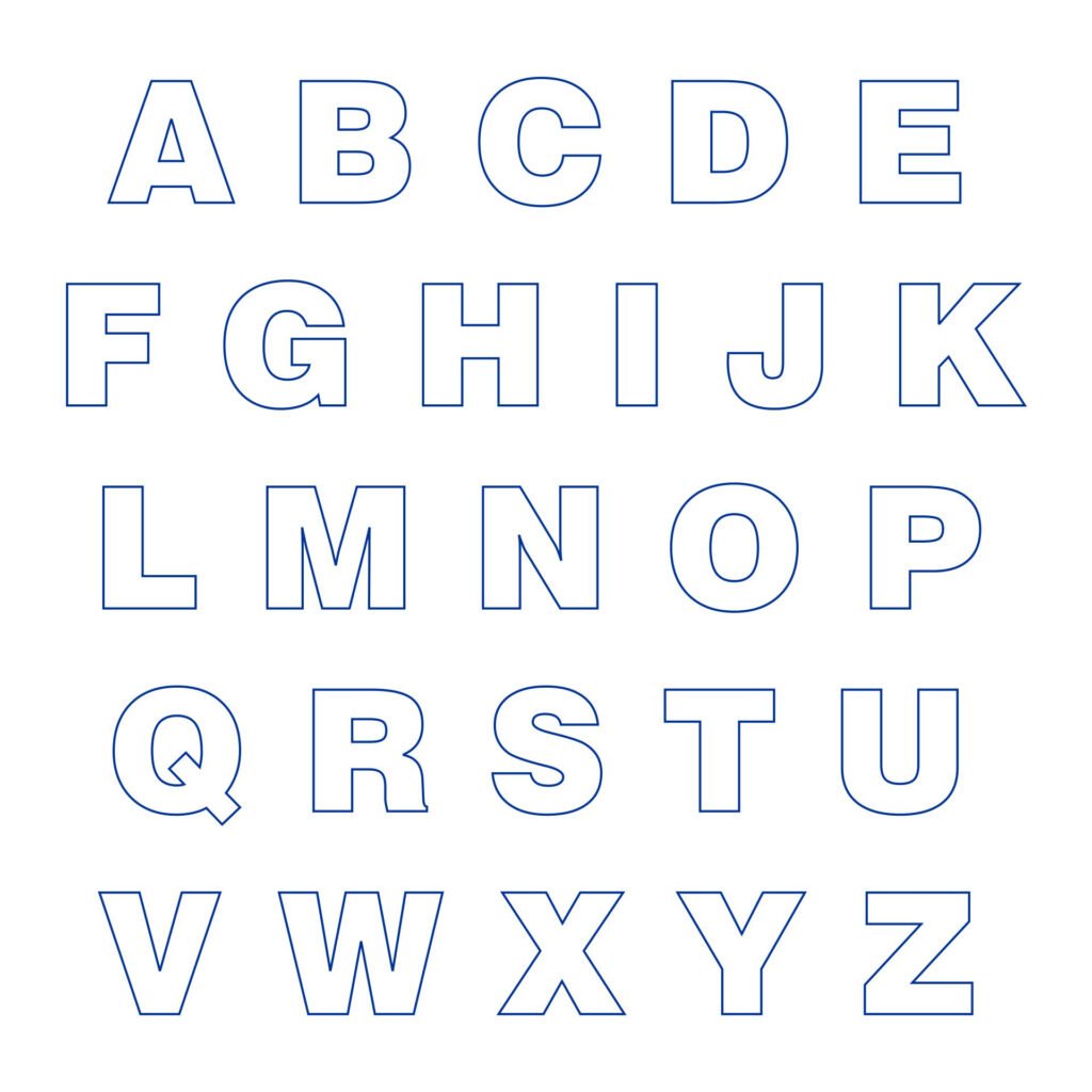 Large Print Printable Alphabet Letters For Crafts