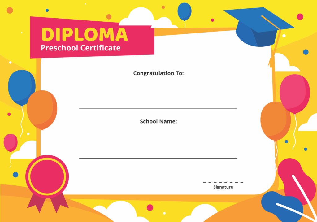 10 Best Free Printable Kindergarten Graduation Certificate Template Printablee