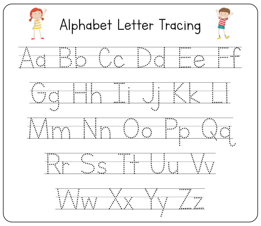 Trace The Alphabet Worksheet Printables