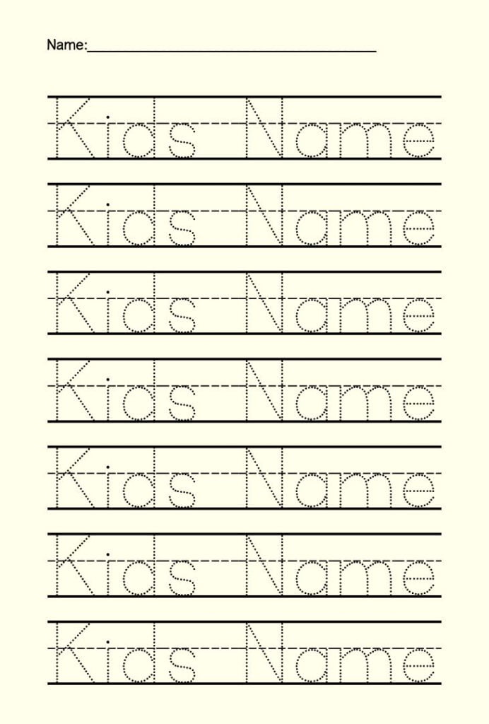 Free Printable Name Handwriting Worksheets