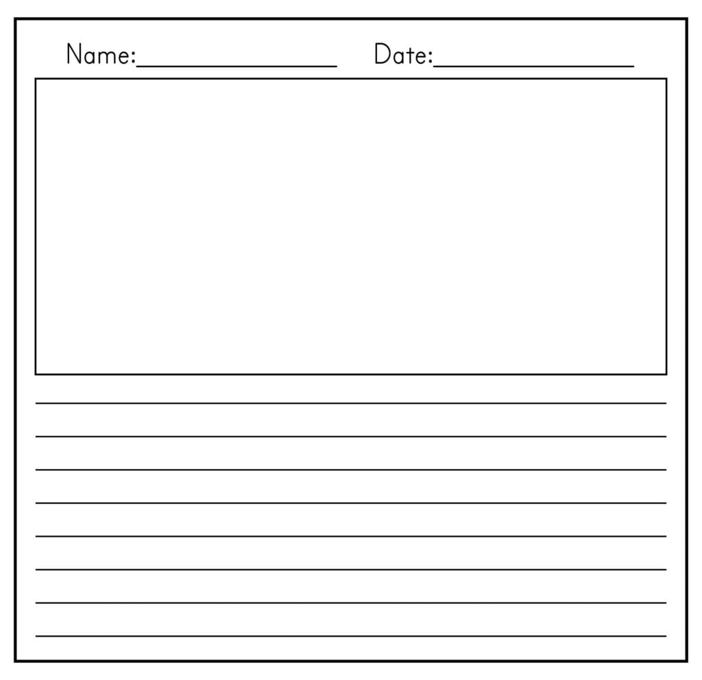 Writing Template With Picture Box