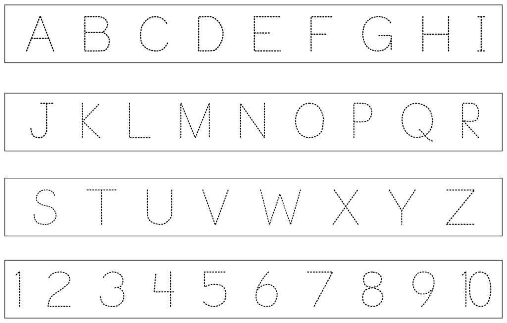 Free Printable Traceable Letters And Numbers