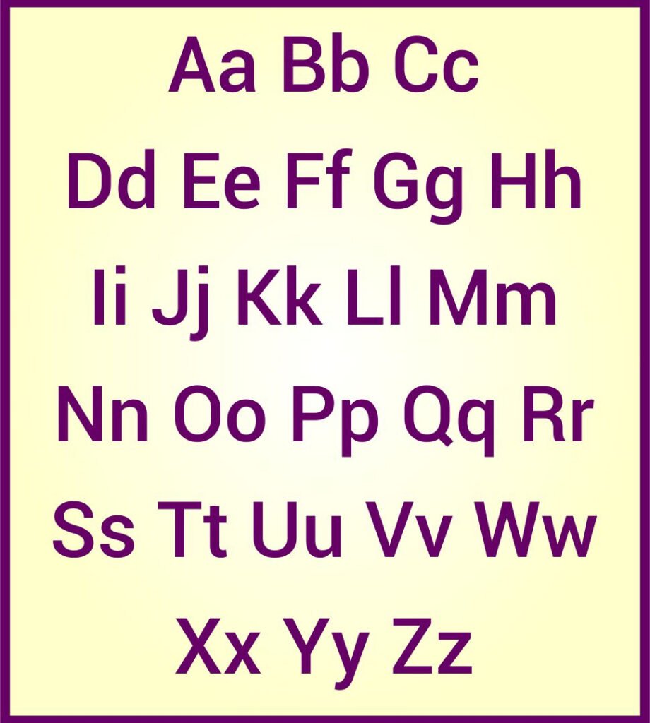 Abc Chart Upper And Lowercase