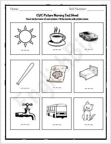 3 Letter CVC Words Printable Worksheets EnglishBix