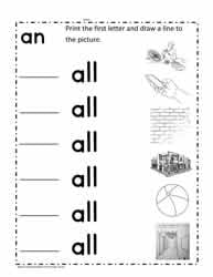 All Word Family Worksheets