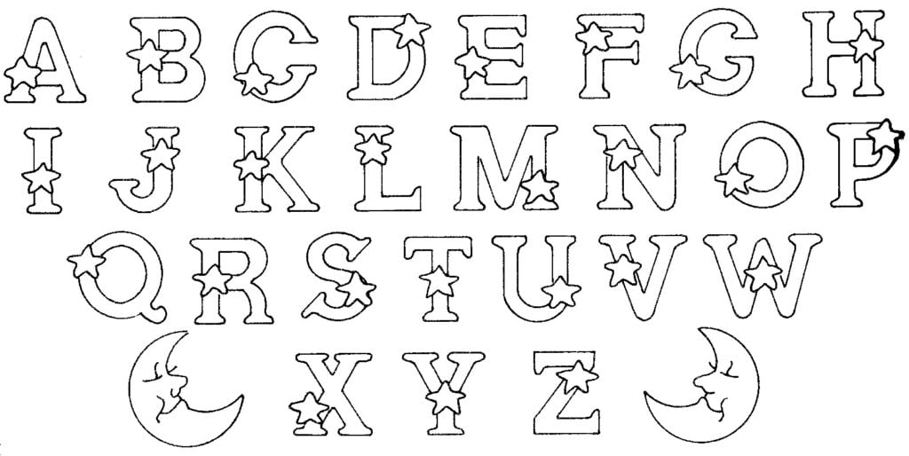 A To Z Alphabet Coloring Pages